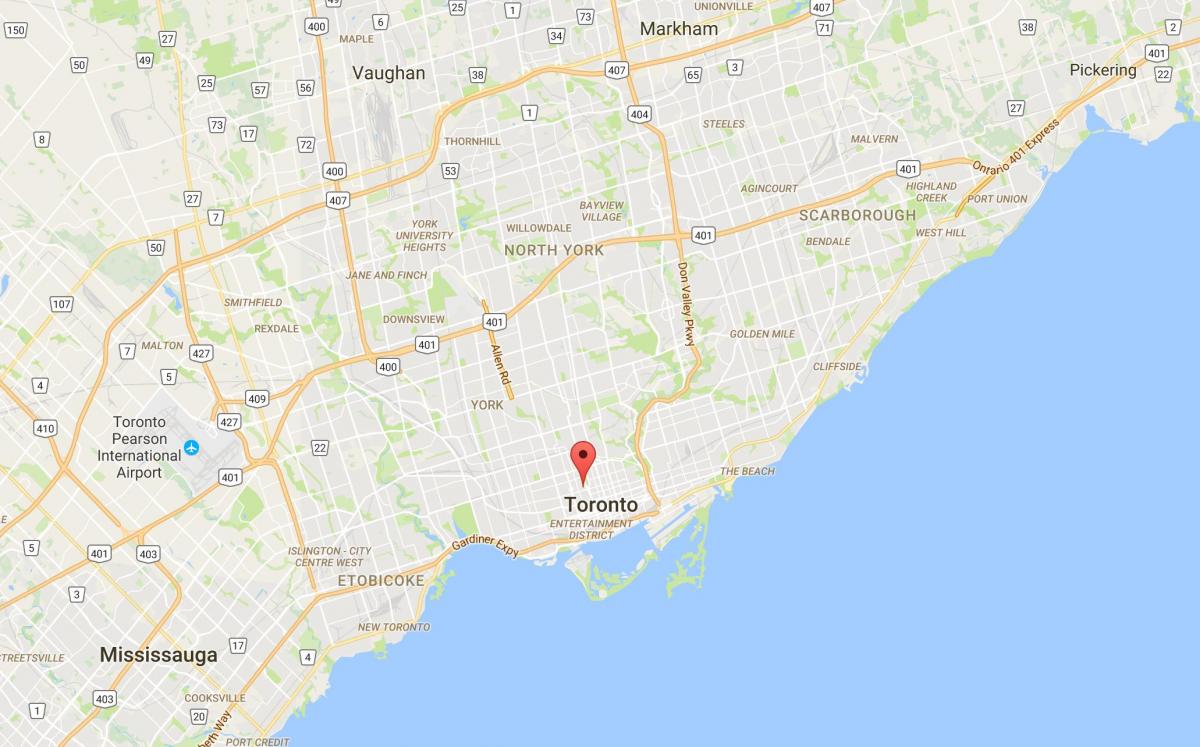 Карта открытий районе Торонто