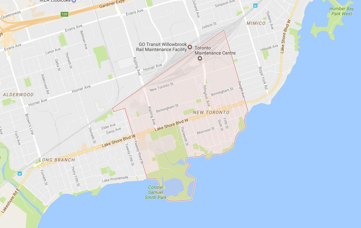Карта нового района Торонто Торонто