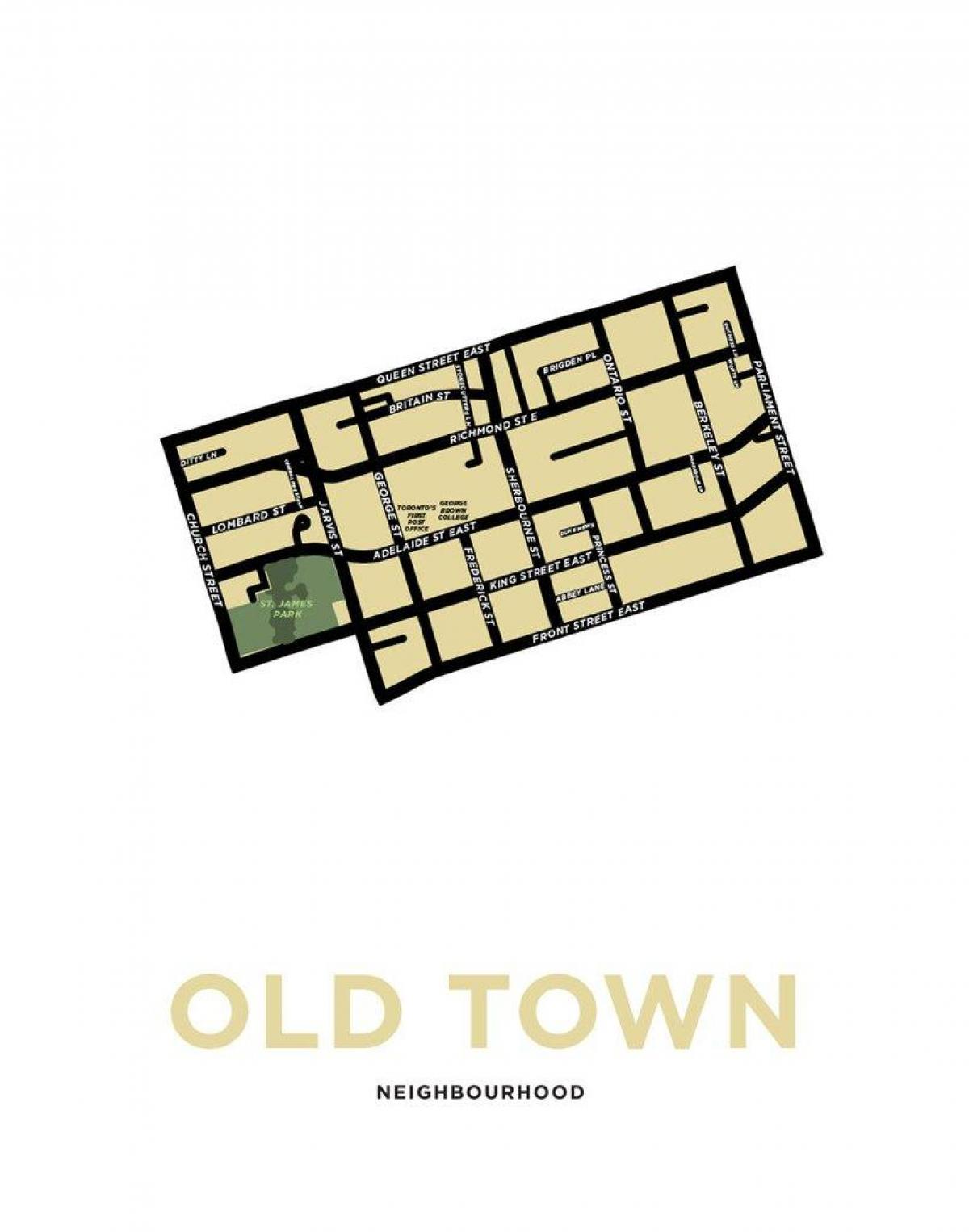 Карте окрестности Старый город Торонто