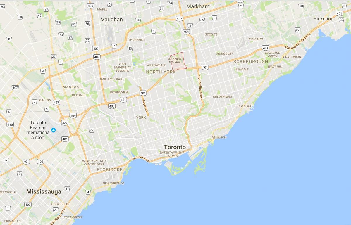 Карта Бэйвью районе Торонто