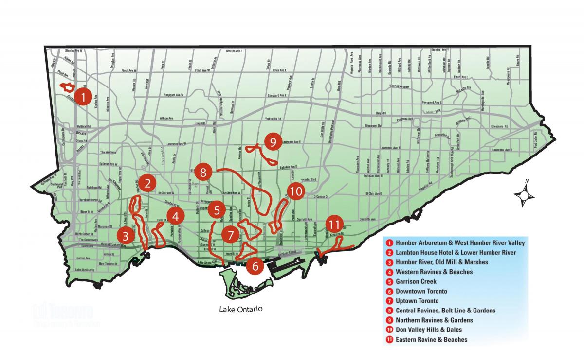 Карта открытий ходьбы Торонто