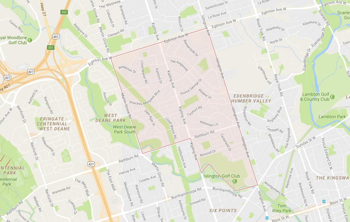 Карта Принцесса районе сады Торонто