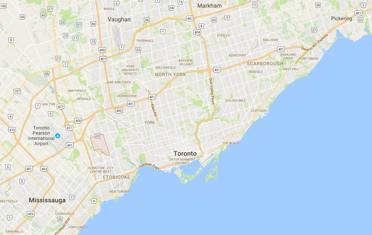 Карта Принцесса сады район Торонто