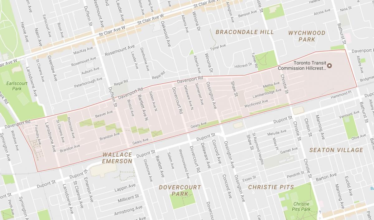 Карта окрестностей Дэвенпорт Торонто