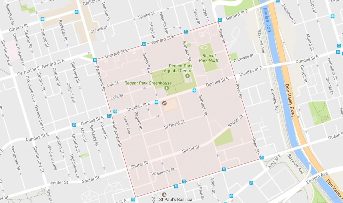 Карта Риджентс-Парк районе Торонто