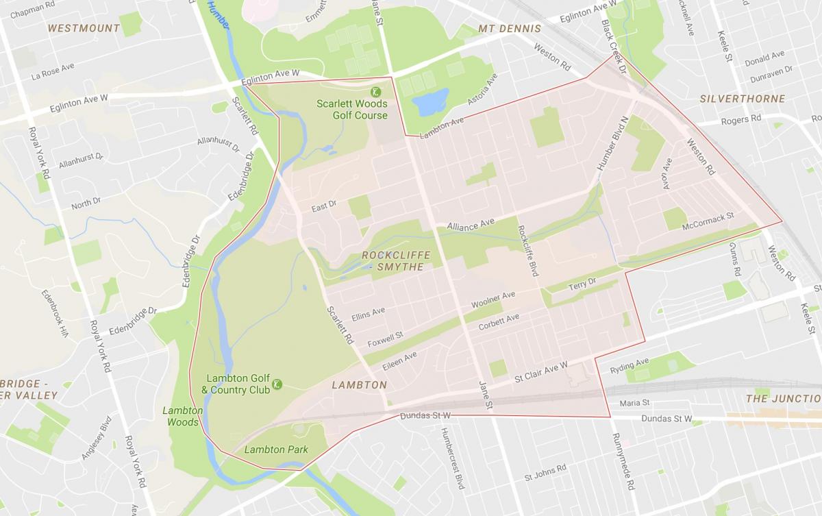 Карта Рокклифф–Смит районе Торонто