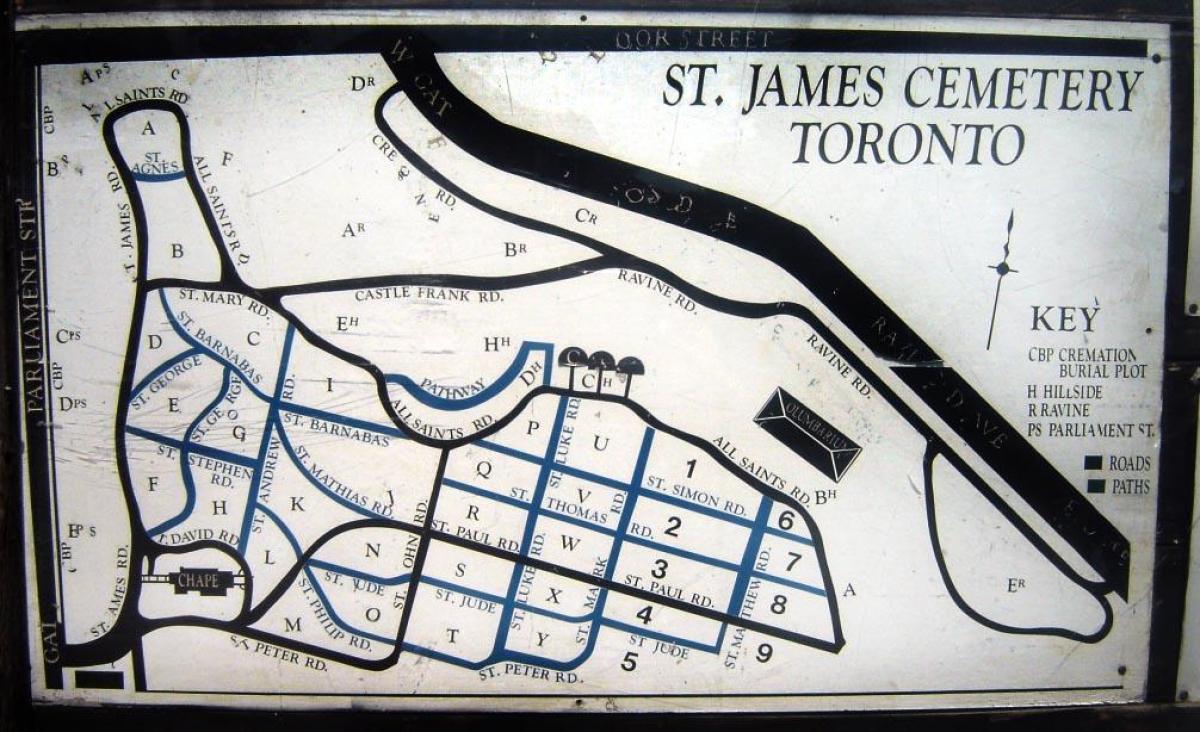 Карту Сент-Джеймс кладбище