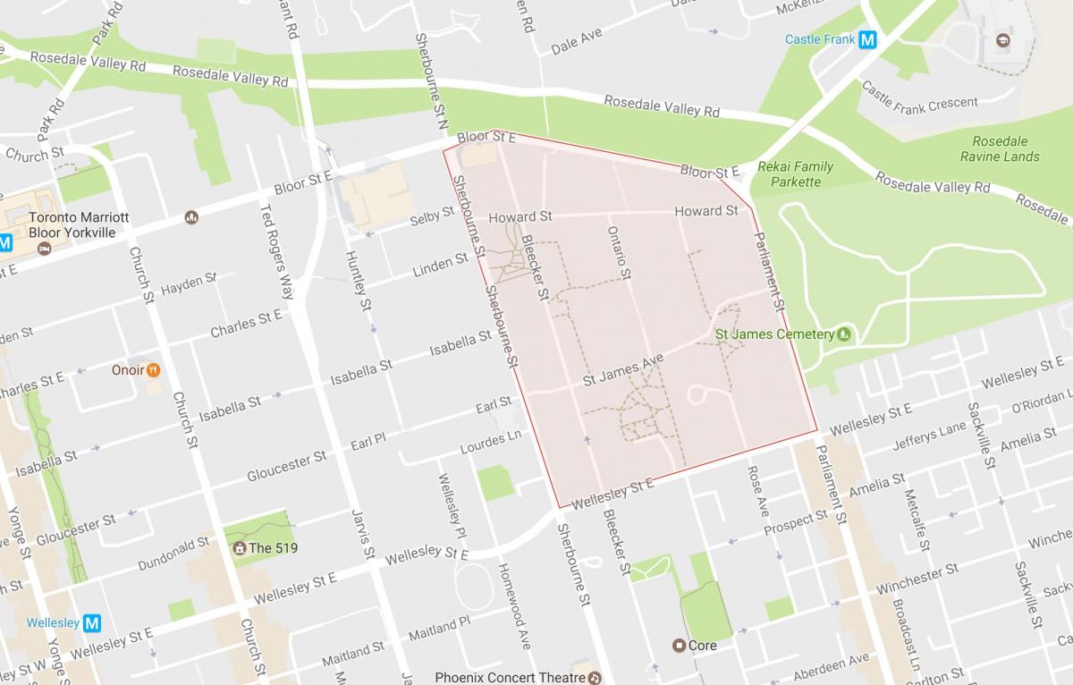 Карту Сент-Джеймс районе города Торонто