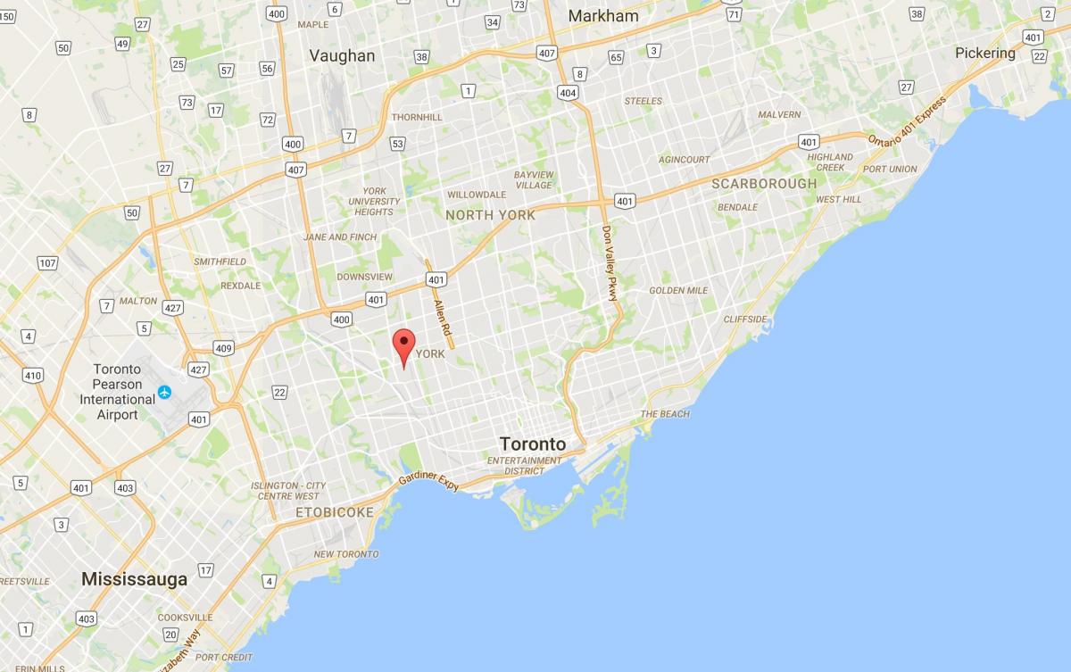 Карта Сильверторн район Торонто