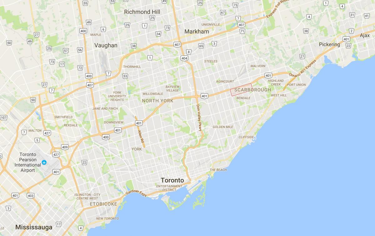 Карта Скарборо центра города Торонто