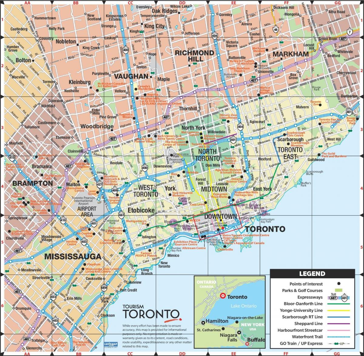 Карта скоростных Торонто