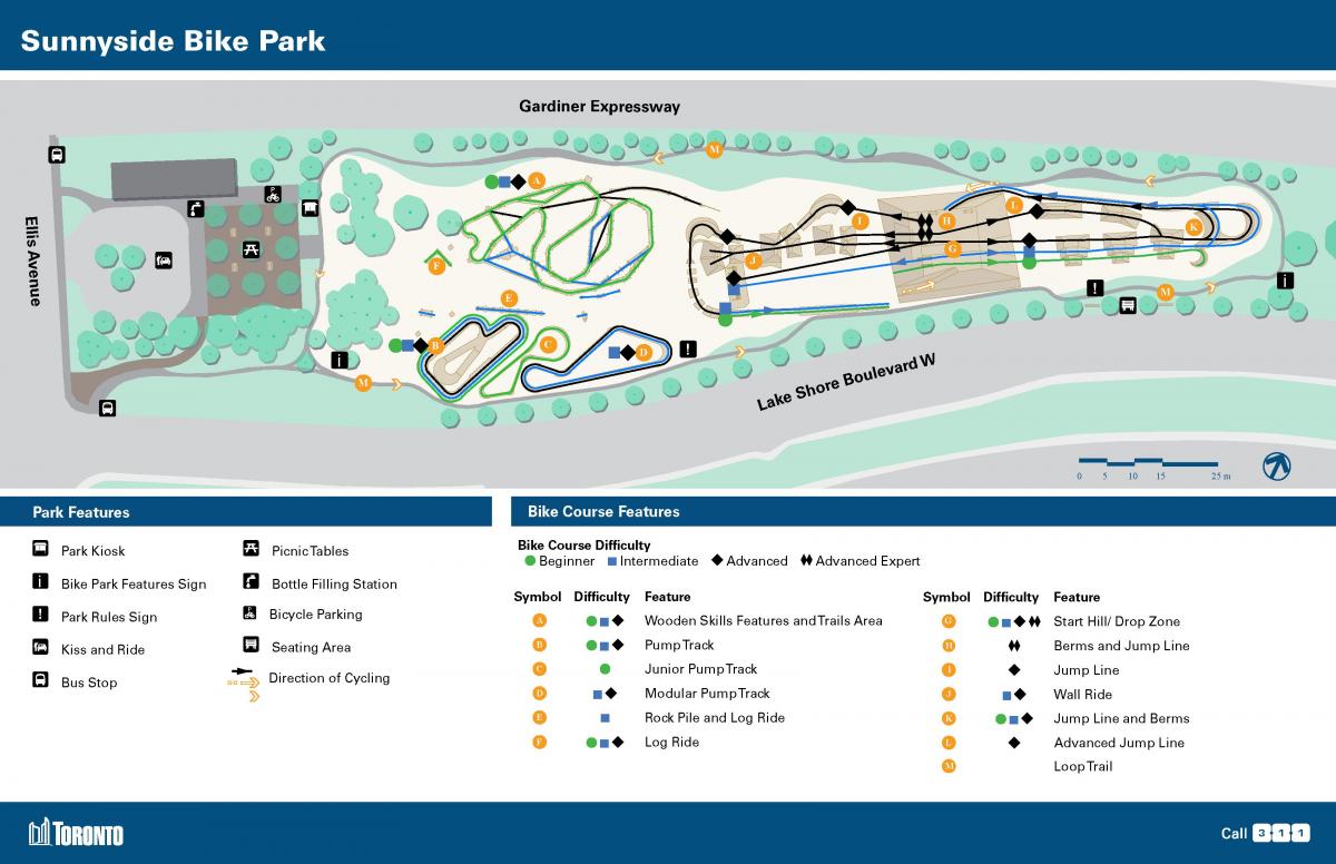 Карта солнышке велосипедный Парк Торонто