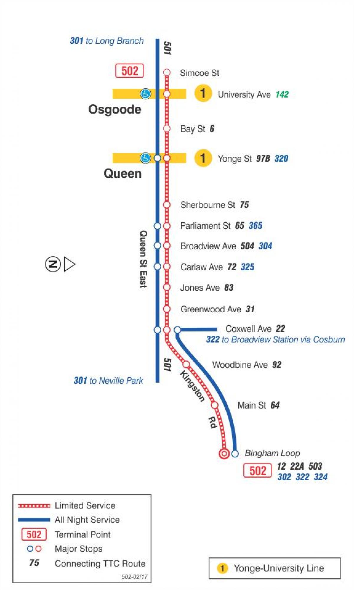 Карта трамвайную линию 502 downtowner можно