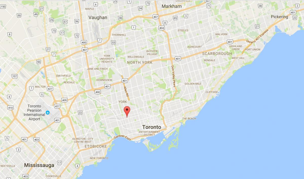 Карта Уоллес Эмерсон район Торонто