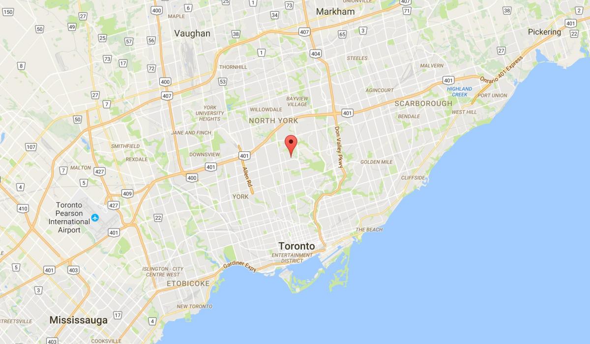 Карта Уонлесс районе Торонто