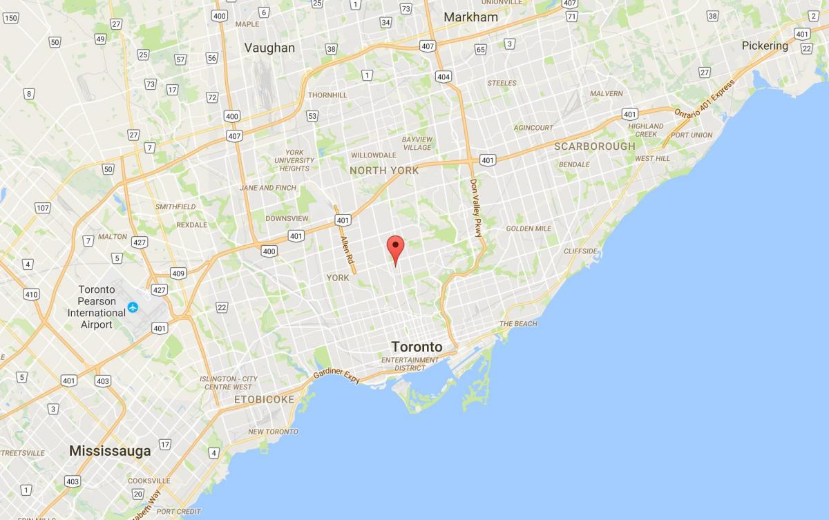 Карта Чаплин поместья район Торонто