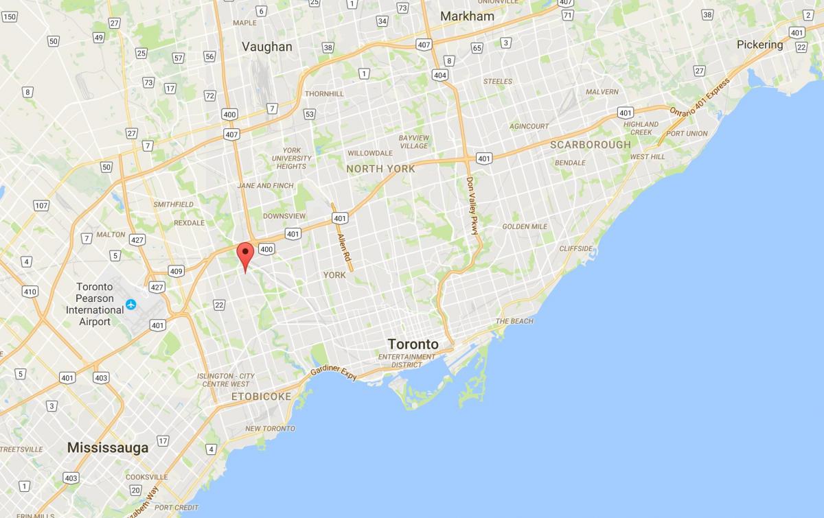 Карта Хамбер высот – Уэстмаунт район Торонто