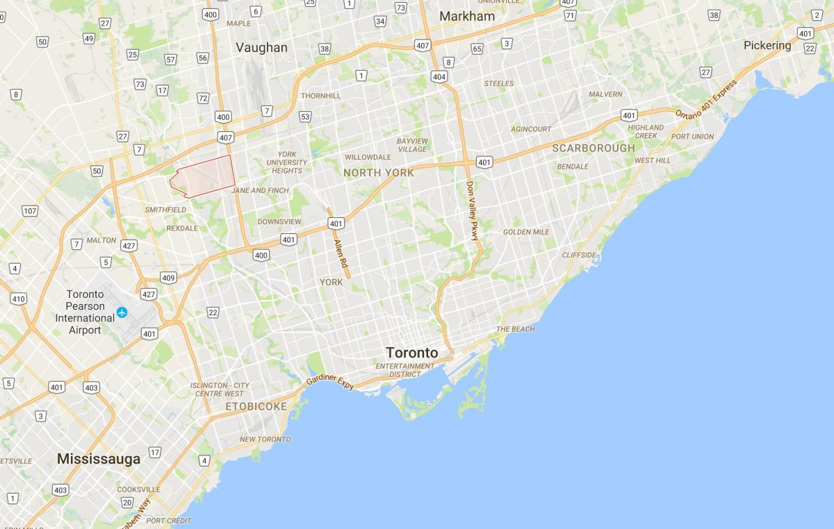 Карта Хамбер саммит район Торонто