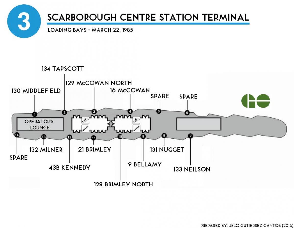 Карта Торонто Скарборо терминал центр 