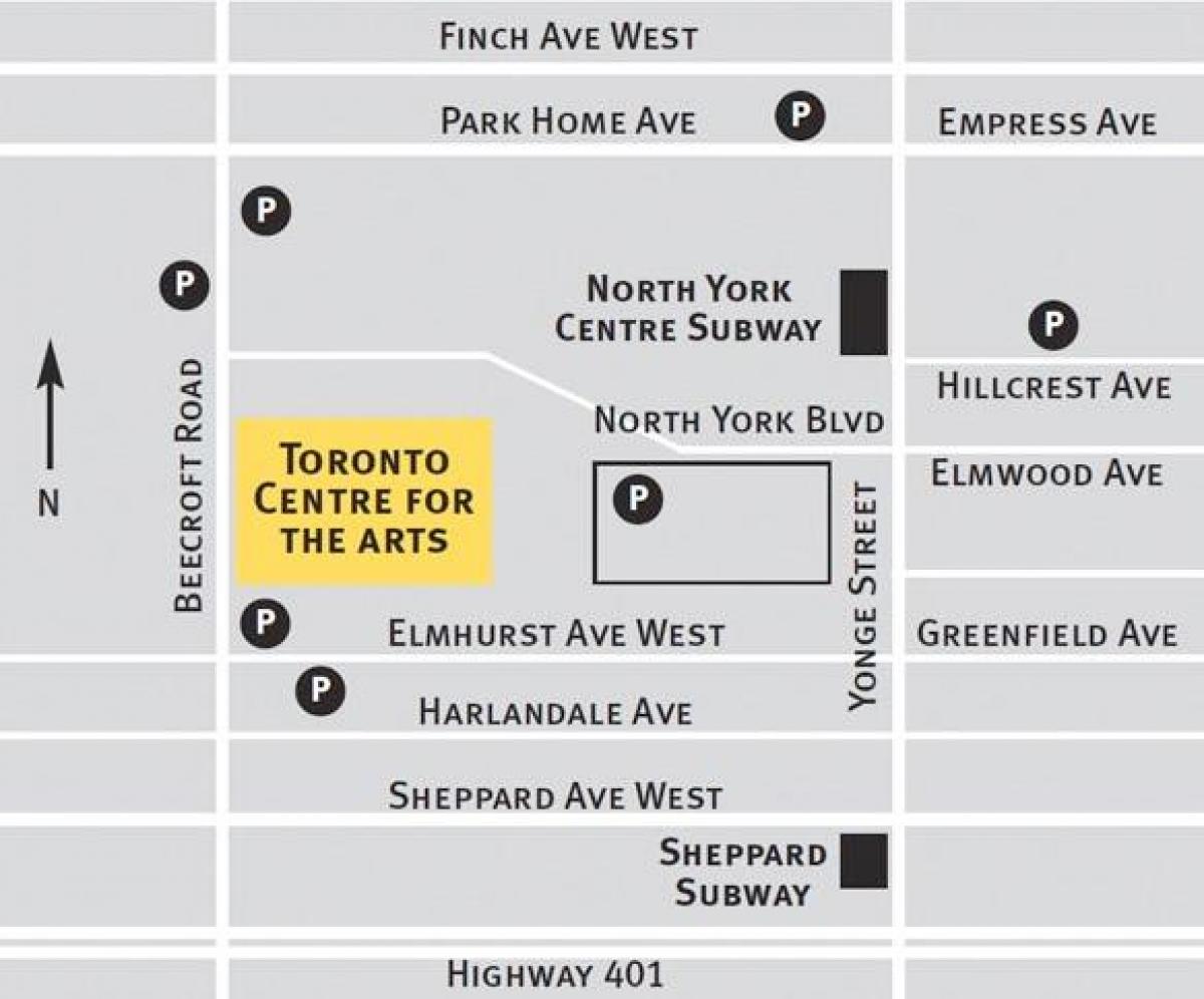 Карта Торонто центр искусств