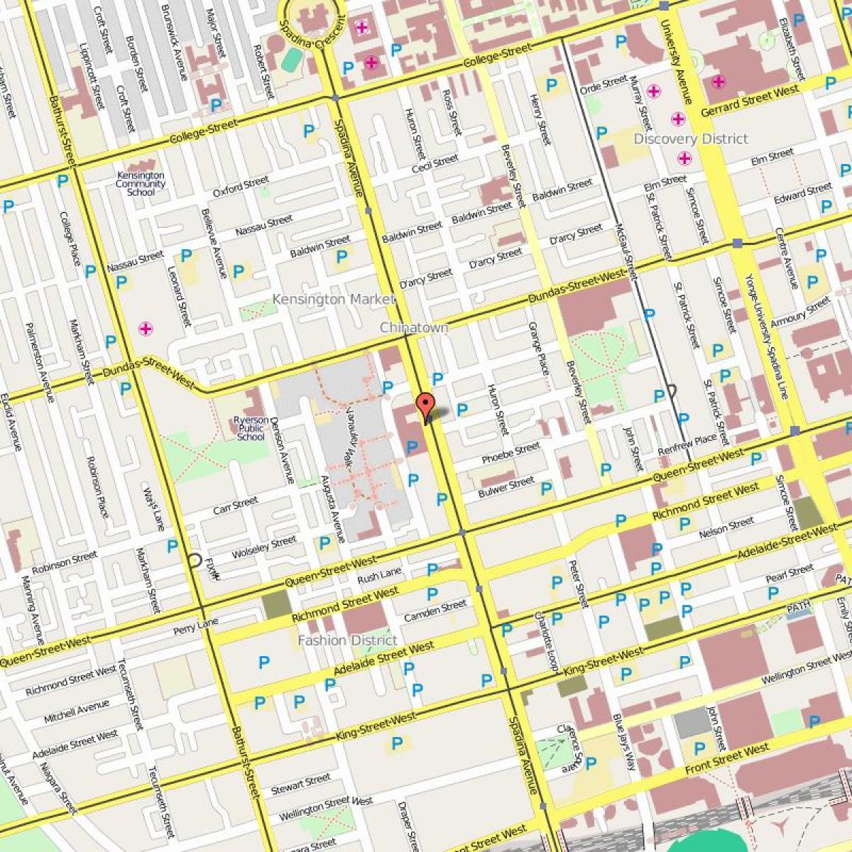 Карта китайский квартал Торонто