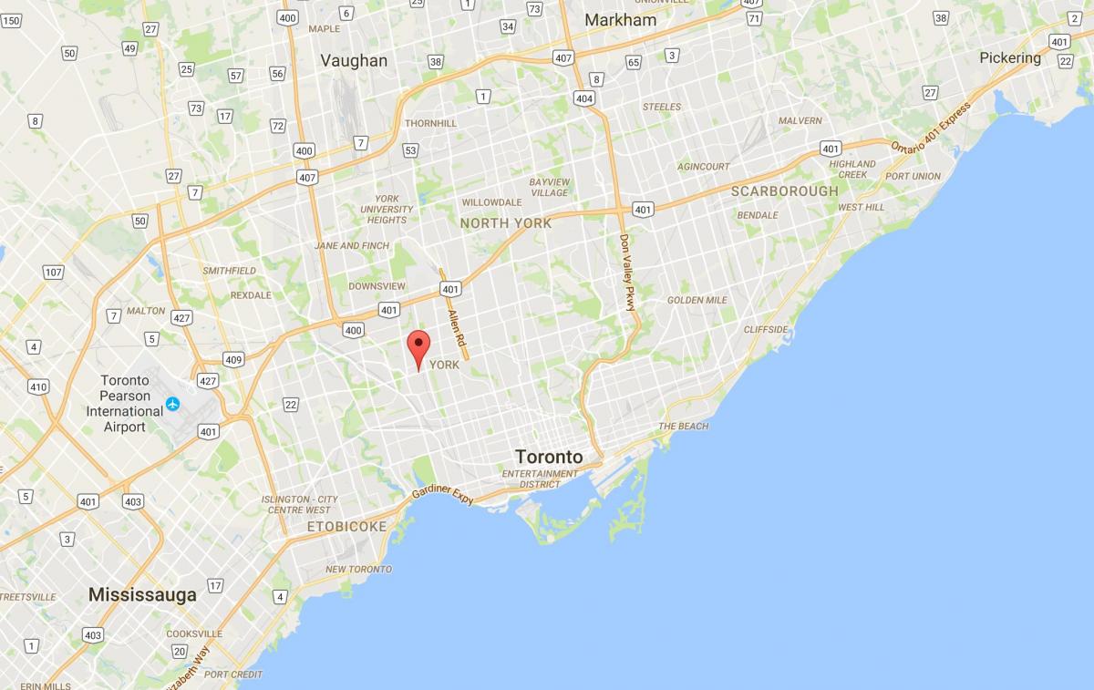 Карта Эглинтон западном районе Торонто
