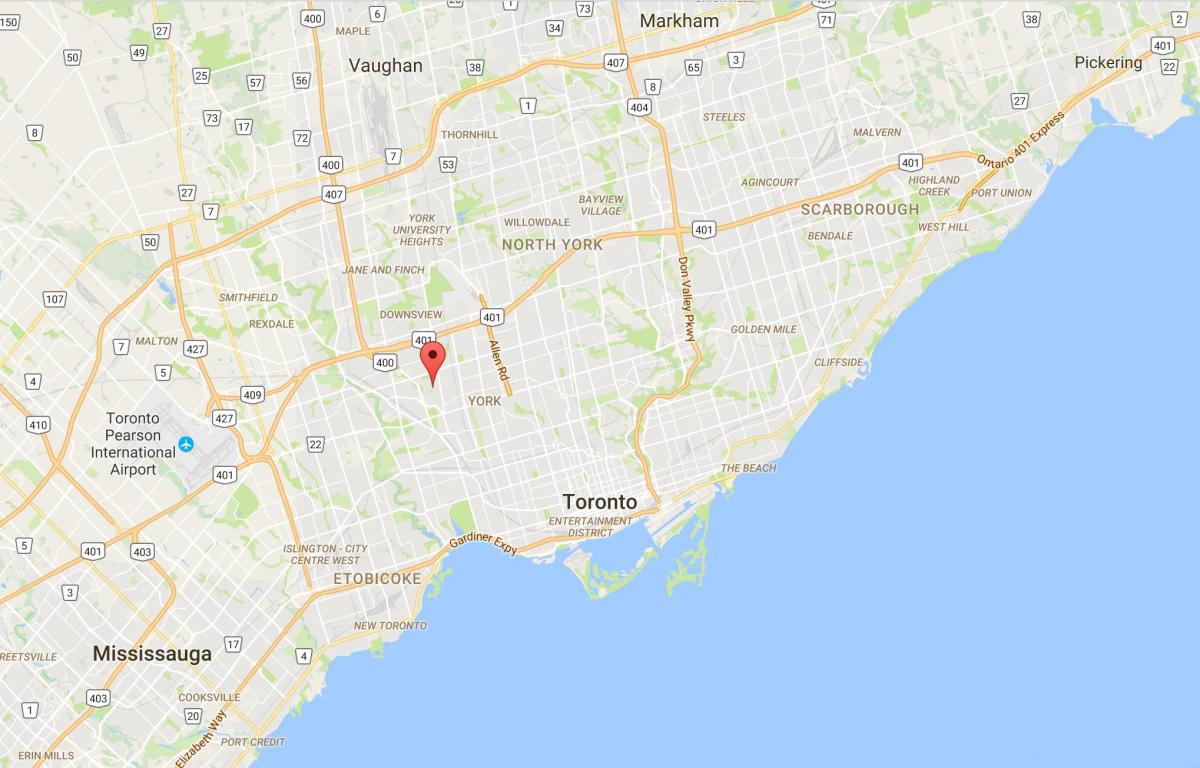 Карта Эймсбери район Торонто