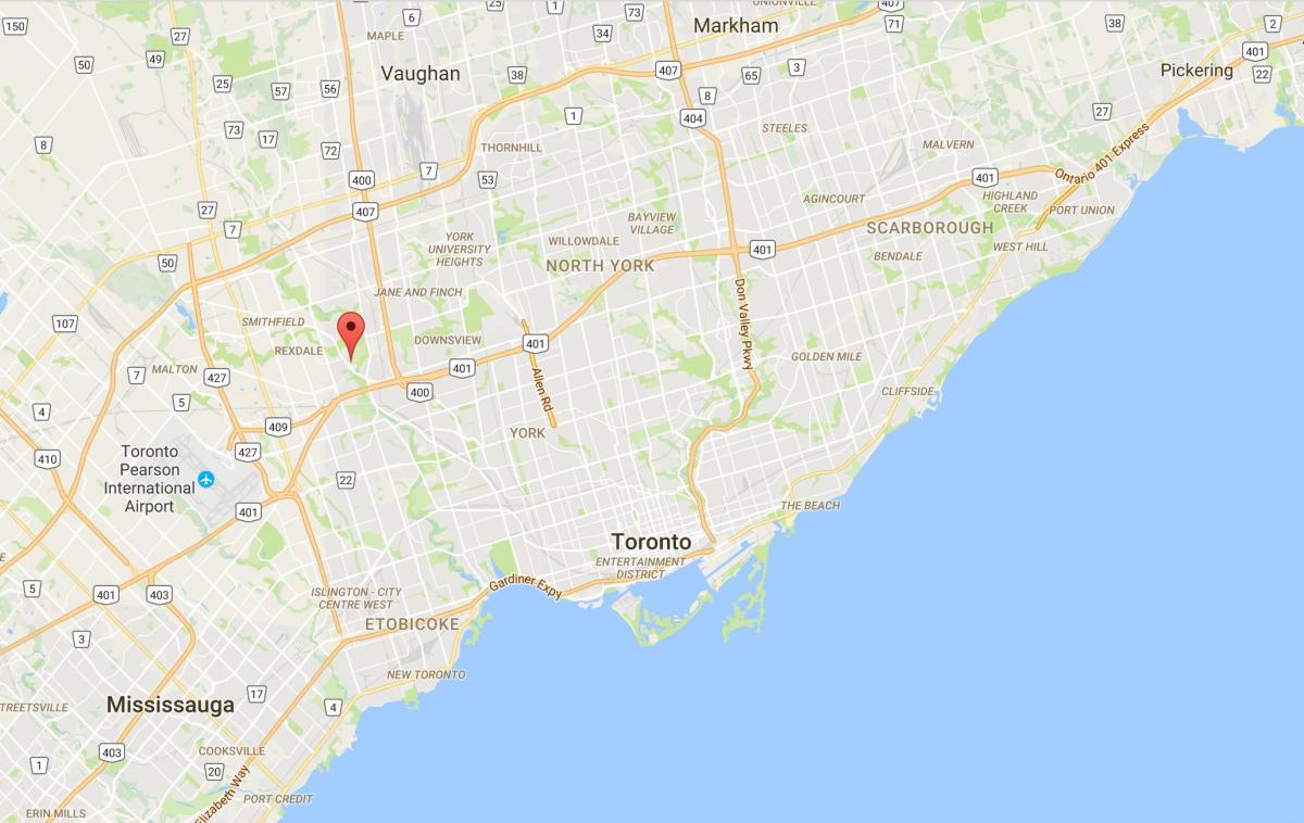 Карта Вязы район Торонто
