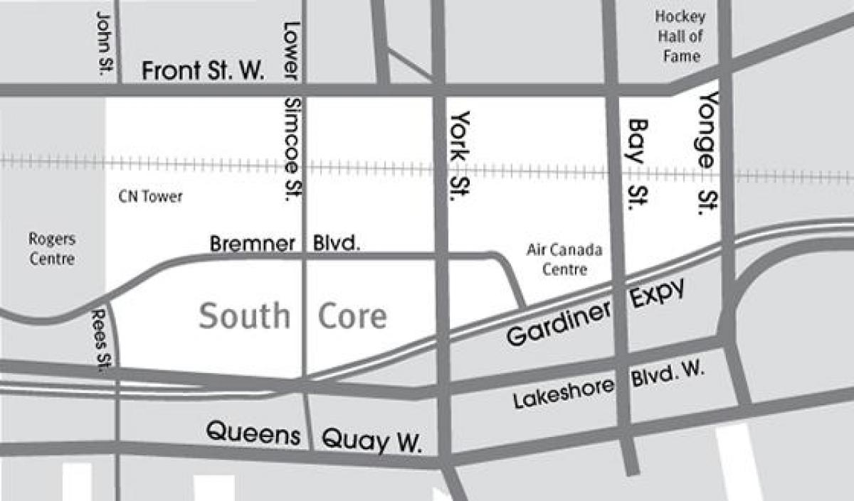 Карта Южной ядра Торонто