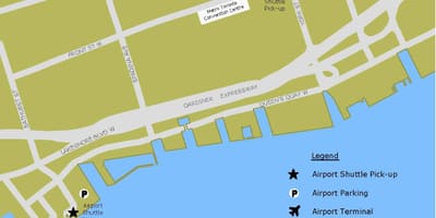Карта Билли Бишоп аэропорт 
