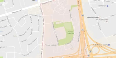 Карту Бульвар Лесной окрестности Торонто