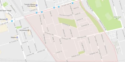 Карту деревня Карлтон районе Торонто