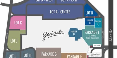 Карта торгового центра yorkdale парковка