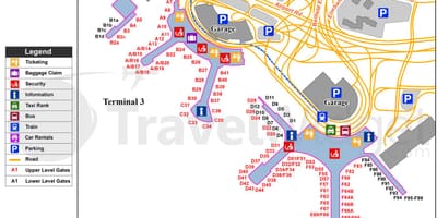 Карта Торонто Международный аэропорт Пирсона 
