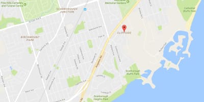 Карта окрестностей Клиффсайд-Торонто