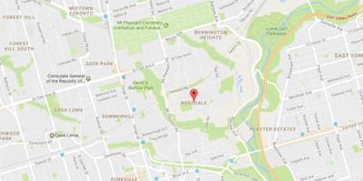 Карта окрестностей Торонто Роуздейл