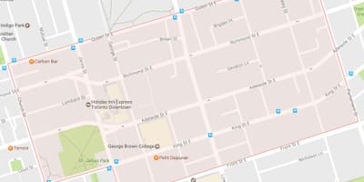 Карта Старого города в районе Торонто
