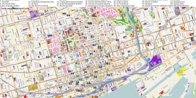 Карта достопримечательности Торонто