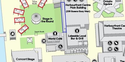 Карта Торонто harbourfront Центр 