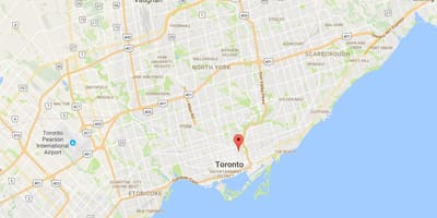 Карта Cabbagetown район Торонто