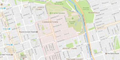 Карта Cabbagetown районе Торонто