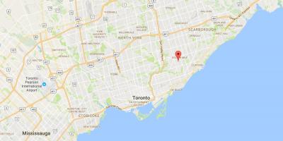 Карта Clairlea район Торонто
