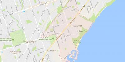 Карта Cliffcrest районе Торонто