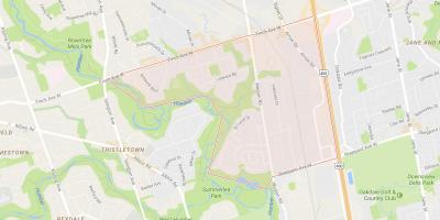 Карта Humbermede районе Торонто