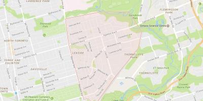 Карта Leaside районе Торонто