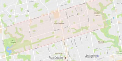 Карта Newtonbrook районе Торонто
