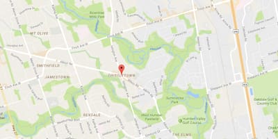 Карта Thistletownneighbourhood районе Торонто