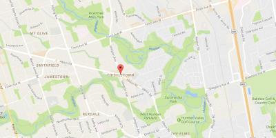 Карта Thistletownneighbourhood районе Торонто