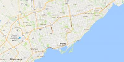 Карта Thorncliffe Парк район Торонто