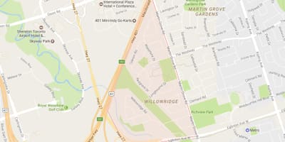 Карта Willowridge районе Торонто